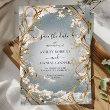 Surpreendente Art Nouveau Flores Douradas Salvem a