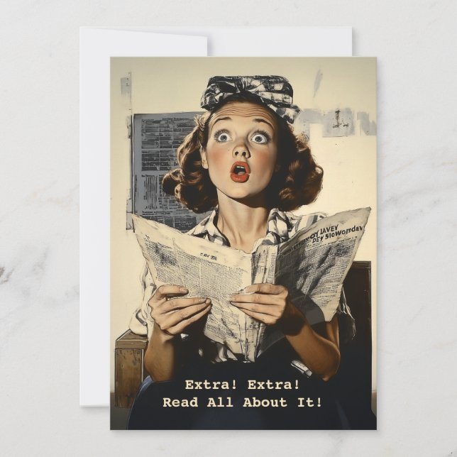 Convites Surpreendido com a Leitura de Jornal (Frente)