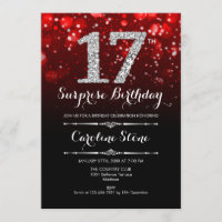 Surpresa 17º aniversário - Prata Vermelha Negra