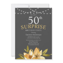 Surpresa 50ª Festa de aniversário Amarela