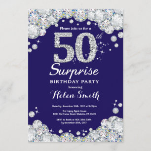 Convites Surpresa 50º aniversário do Diamante Azul de Prata