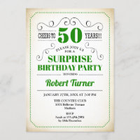 Surpresa 50º aniversário - Preto branco verde