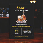 Convites Surpresa 60ª Festa de aniversário Whiskey Bourbon<br><div class="desc">Levante um copo para celebrar ao estilo com este Convite de aniversário de Whiskey Bourbon Adulto. Com uma design russa, mas sofisticada, inspirada em rótulos clássicos de uísque, este convite é perfeito para entusiastas de bons espíritos. Com uma tipografia ousada e tons ricos e terríveis, ele define o clima para...</div>