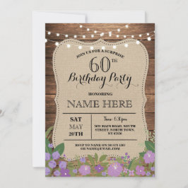 Convites SURPRESA 60.ª e qualquer Festa de aniversário de i