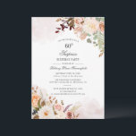 Convites Surpresa 60.ª Festa de aniversário Folha Floral de<br><div class="desc">Surpreenda o 60º Convite de Script Floral da Pastel para Festa de aniversário, que você pode personalizar facilmente com seu nome e detalhes específicos da parte. Redefina completamente o propósito de outros eventos e celebrações especiais se você clicar no botão "Personalizar isso" aninhado no botão "Personalizar". Possui folhagem pastel e...</div>