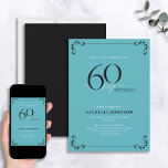 Convites Surpresa 60 e fabulosa Turquesa e Aniversário Negr<br><div class="desc">É uma surpresa especial no 60º aniversário, e é hora de comemorar! Você quer jogar o melhor baluarte na cidade? Certifique-se de que comece com o mais alto estilo com este 60 e Fabuloso Convite de Aniversário para Caligrafia Branca e Negra. Certamente dará o tom para uma celebração glamourosa. Este...</div>