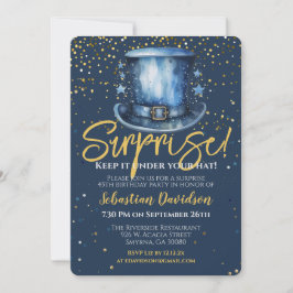 Convites Surpresa Aniversário Mantenha-O Sob O Seu Chapéu