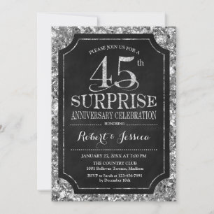 Convites Surpresa de 45º Aniversário de Casamento - Ouro Pr