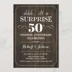 Convites Surpresa de 50º Aniversário de Casamento - Madeira