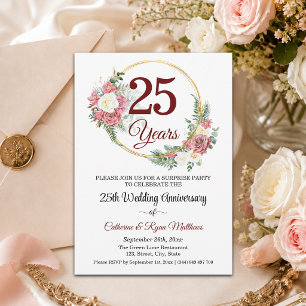 Convites Surpresa de Aniversário de 25 Anos de Casamento Fl