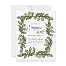 Surpresa de Aniversário de 30 anos Folhas Verdes