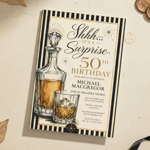 Convites Surpresa de Aniversário de 50 anos com Tema de Whi
