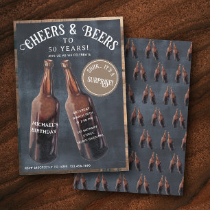 Convites Surpresa de Aplaudimentos e Cervejas Aniversário d