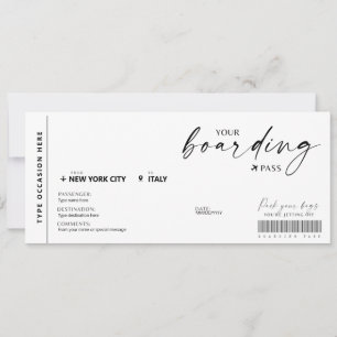 Convites Surpresa de Passagem Aérea Falsa Passagem de Embar