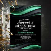 Surpresa de Preto e Verde para Festa de 50 Anos