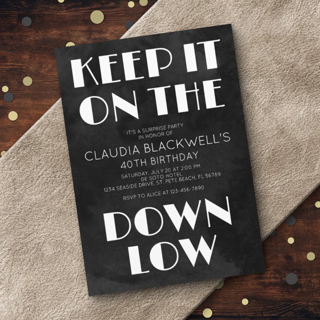 Convites Surpresa Diversão para Baixo Aniversário (Criador carregado)