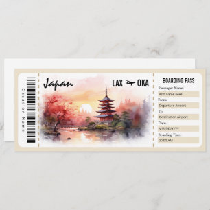 Convites Surpresa do Japão Embarque Certificado de Presente