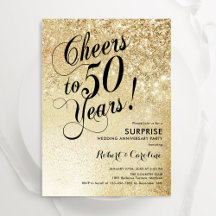 Surpresa Elegante de Ouro de 50º Aniversário