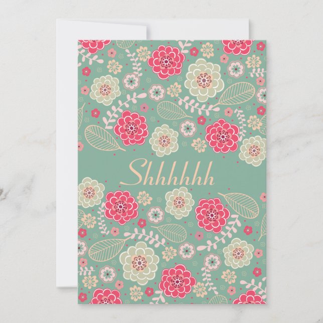 Convites Surpresa Festa de aniversário Chic Funky Modern Fl (Frente)