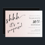 Convites Surpresa Festa de aniversário de 40 anos de 30 de<br><div class="desc">Surpresa 30 de Foto Rosa Blush Moderno 40º Convite de aniversário 50º O convite elegante pode ser editado para ajustado ano festa de aniversário terminando em um "th" como 20,  25,  30,  35º,  40º,  50,  60º.</div>