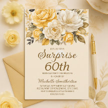 Surpresa Floral Creme Marfim Amarelo Elegante 60º