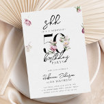 Convites Surpresa Floral Rosa 50ª Festa de aniversário<br><div class="desc">Surpresa Floral Rosa 50º Convite de aniversário</div>