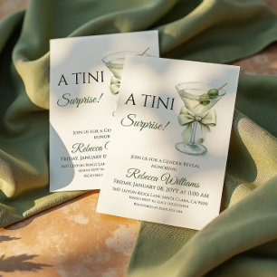 Convites Surpresa Neutra Tini Martini de Azeitona Revelação