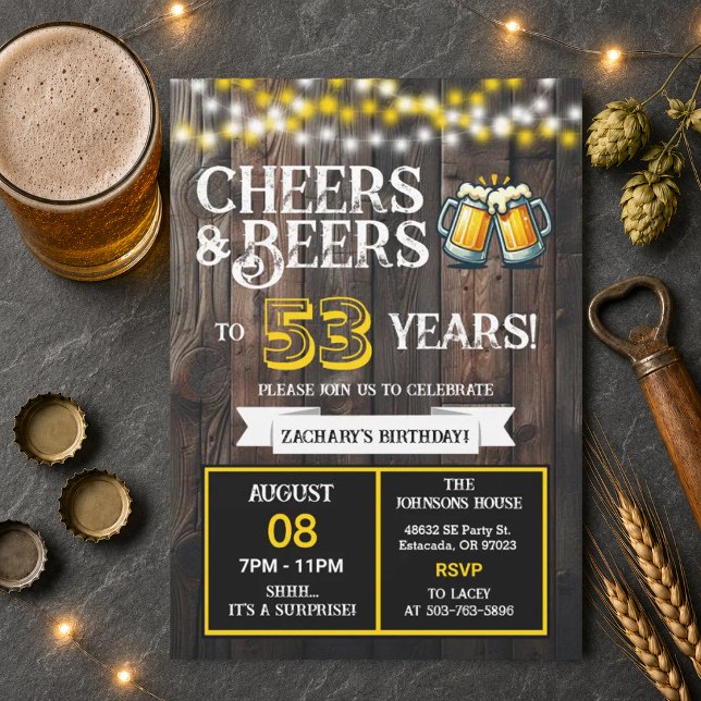 Convites Surpresa no Quintal: Cheers e Beers para 53 Anos (Criador carregado)