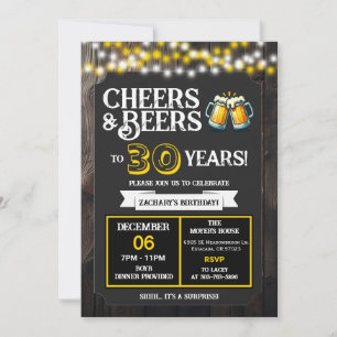 Convites Surpresa no Quintal: Vivas e Cervejas para 30 Anos