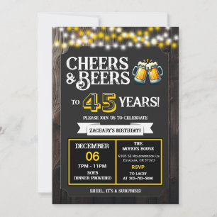 Convites Surpresa no Quintal: Vivas e Cervejas para 45 Anos