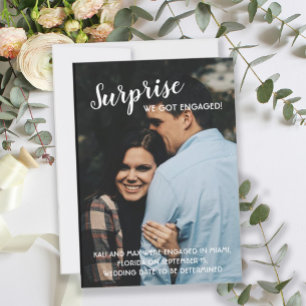 Convites Surpresa Que Temos Foto De Noivado Envolvido