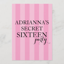 Convites Surpresa Secreta Doce 16 Bandas Rosa