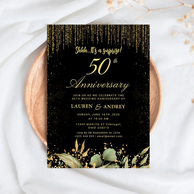Convites Surprise 50th Wedding Anniversary (Criador carregado)