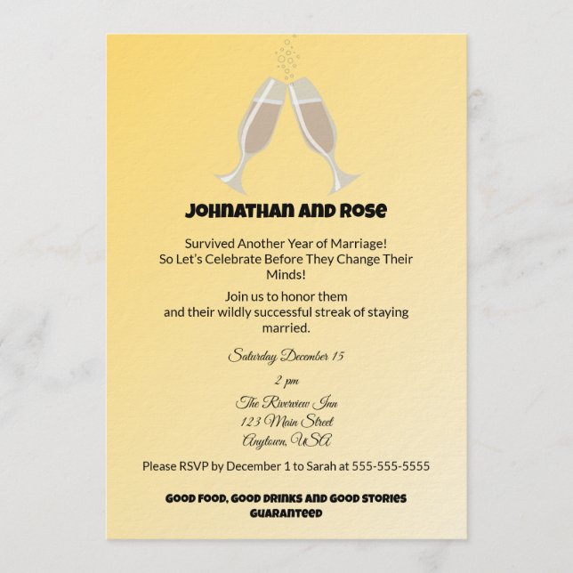 Convites Survived another Year of Marriage (Frente)