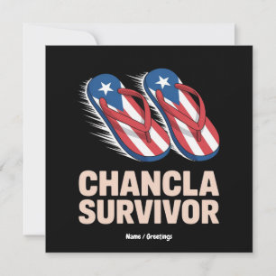Convites Survivor Chancla Funny Porto Rico Piada Presente