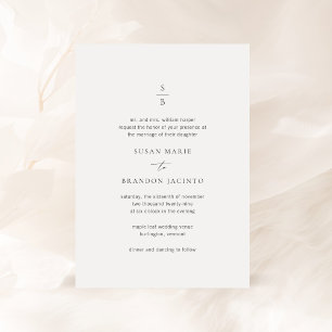 Convites Susan Elegant Modern Wedding