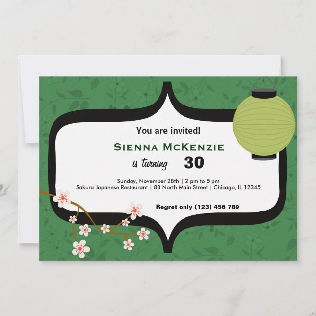 Convites Sushi Birthday (Frente)