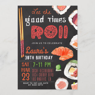 Convites Sushi Birthday