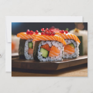 Convites sushi bokeh