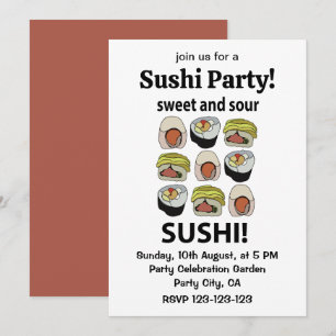 Convites Sushi Doce e Azedo Sushi