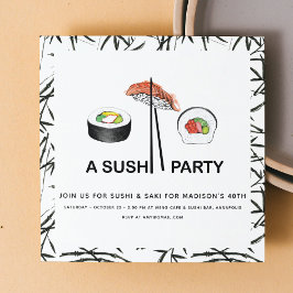 Convites Sushi Festa de aniversário Moderno Simples