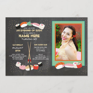 Convites Sushi Janta foto do Bar de Festa de aniversário j