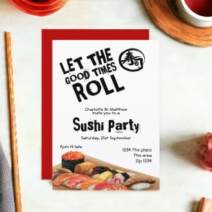 Convites Sushi Party Japonês Deixe Os Bons Tempos Rolarem