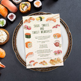 Convites Sushi, smiles, and sweet memories!