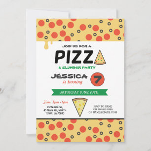 Convites Suspensão de Festa de aniversário PIZZA por Convid