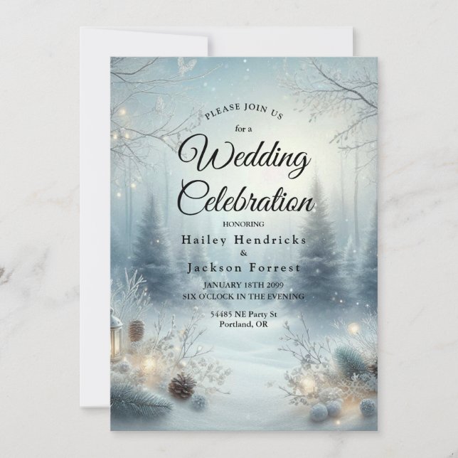 Convites Sussurros de um solstício de inverno (Frente)