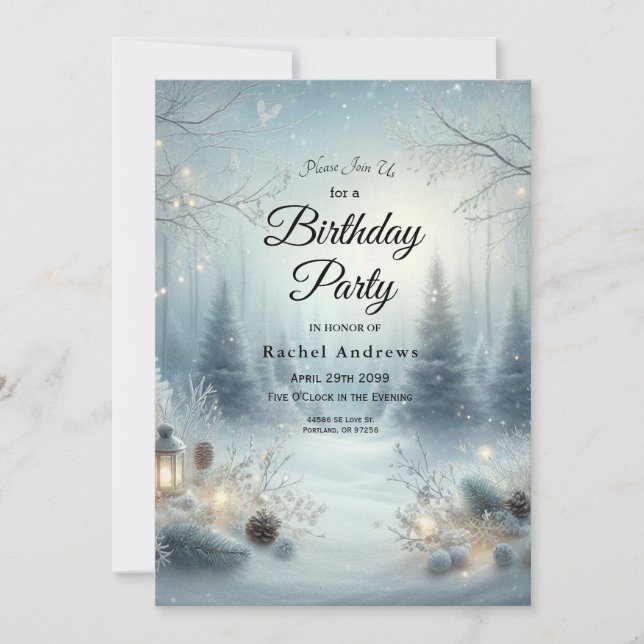 Convites Sussurros de um solstício de inverno (Frente)