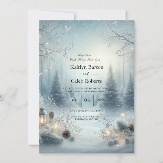 Convites Sussurros de um solstício de inverno (Frente)