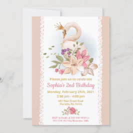 Convites Swan Princess Festa de aniversário