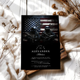 Convites SWAT Team American Flag Graduação